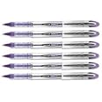 uni-ball Vision Elite Stick Roller Ball Pens, Bold Point, Purple Ink, 6 Pens