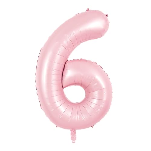 TONIFUL Number 6 Balloon Pastel Pink