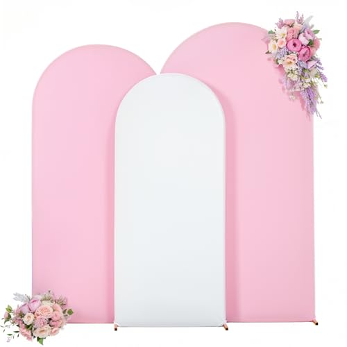 White Pink Arch Cover 3 Set