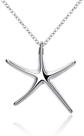 BAODIYA Silver Plated Link Chain Necklace star-shaped crystal Pedants for women(Only the pendant There is no chain)