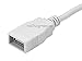 Monoprice 3-Feet USB 2.0 A Male to A Female Extension 28/24AWG Cable (Gold Plated), White (108605)