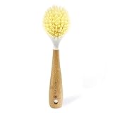 Full Circle Be Good Kitchen Dish Brush with Bamboo Handle, White