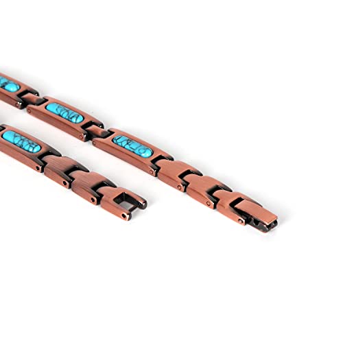 THE NORTH RING Turquoise Pure Copper Bracelet for Woman and Man