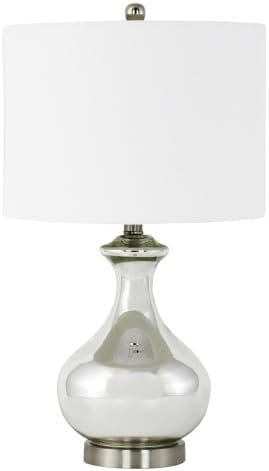Aspire Home Accents 4998 Deanna Single Light 25" Tall Vase Table Lamp, Silver