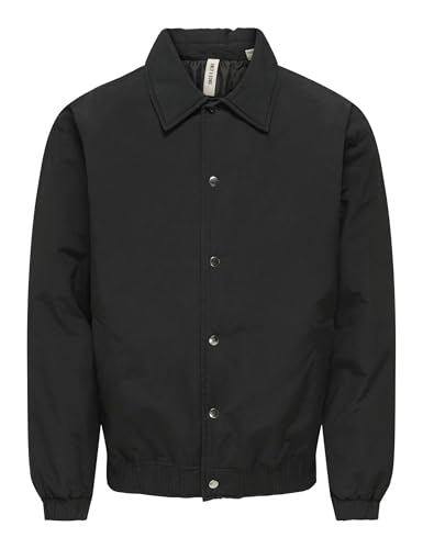 ONLY & SONS Herren Onsbratt Life T2T Padded Coach Jacket, Black, xx_l