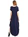 Verdusa Women's Casual V Neck Side Split Beach Long Maxi Dress Navy L