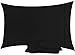 Utopia Bedding Queen Pillow Cases - 2 Pack - Envelope Closure - Soft Brushed Microfiber Fabric - Shrinkage and Fade Resistant Pillow Covers 20 X 30 Inches (Queen, Black)