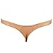 FFESHOW Men's Smooth Bikini Pouch Underwear G String Thongs (Khaki)