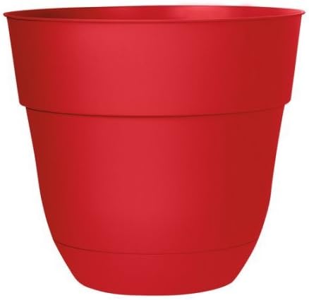 Planter Pots 15" Made of Resin that can retain moisture Perfect for indoor-outdoor. Lightweight and easy to handle, Pack of 3 Red