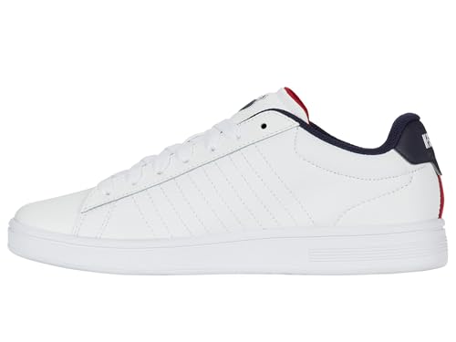 Kswiss Men's Court Shield Ii,Wht/Peacot/Smba Red,41,5EU 6