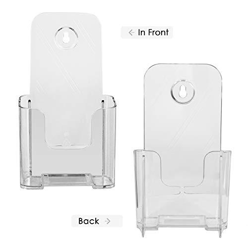 image for MaxGear 6 Pack Premium Trifold 4-Inch Wide Acrylic Brochure Holder Wal