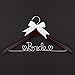 Ella Celebration Bride to Be Wedding Dress Hanger Wooden and Wire Hangers for Gown (Mahogany Wood Silver Wire)