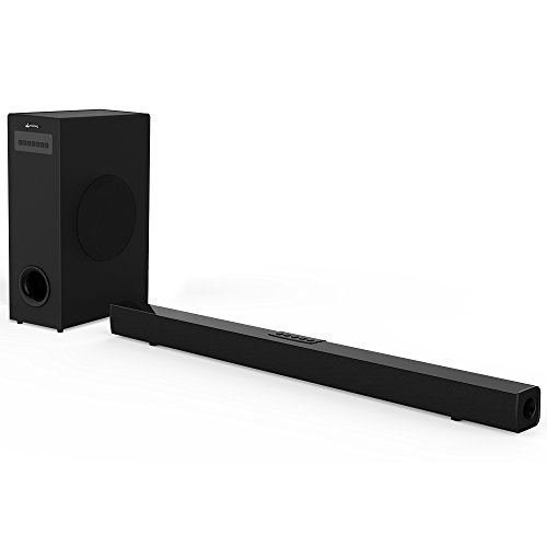 Sound Bar with Subwoofer, Meidong Soundbar with Sub Wired and Wireless Sound Bars for TV【Home Theater Surround Sound System, 2.1 Channel 72 Watt Speaker, Wall Mountable, Remote Control】