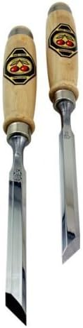 Two Cherries 500-1912 Pair of 12mm Two Cherries Skew Bevel Wood Chisels by Robert Larson Co