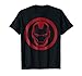 Iron Man Red Dropped Tonal Face Emblem Graphic T-Shirt T-Shirt