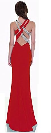 Herina Bodycon Backless Maxi Long Dress Plus Size Black Red Elegant Dress Spaghetti Strap. (Red, XXL)