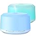 Essential Oil Diffuser 2 Pack, 450ml Aromatherapy Diffusers for Essential Oils Ultrasonic Humidifier with 4 Timer Settings Mist, 8 LED Color Night Light and Cool Mist Auto Shut-off - BAXIA TECHNOLOGY