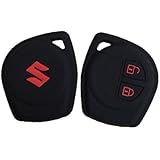 SFK Silicone 2 Button Remote Key Cover for Maruti Models (Red and Black)