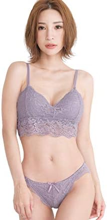 【Laulea Akoakoa】 レディース ブラ ブラジャー ショーツ 上下 セット 下着 レース カラバリ ノンワイヤー