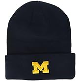 Collegiate Cuffed Knit Beanie Hats, Cuffed Knit Winter Beanies Available