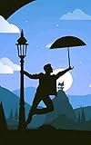 Notebook: dancing umbrella night dancer silhouette dance by Wild Pages Press