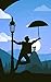 Notebook: dancing umbrella night dancer silhouette dance by Wild Pages Press