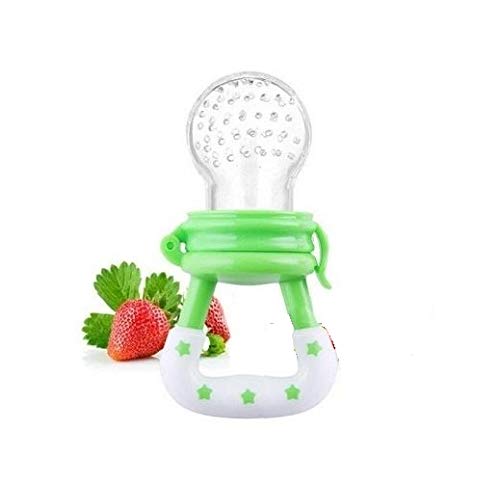 Manan Shopee Baby Silicone Food/Fruit Nibbler, Soft Pacifier/Feeder for Baby (Green)