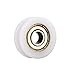 Letool10pcs U groove sliding door wheel 8x30x10mm POM caoted with 608zz bearing roller inner 8mm groove wheel (10)