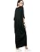 Verdusa Women's Loose Batwing Dolman Sleeves Maxi Long Boho Dress Black L