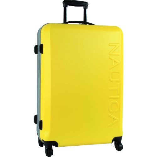 Nautica ahoy 28 inch hardside spinner, yellow/silver/si…