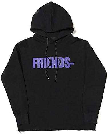 Hijygirl Vlone Friend Letter Men Hoodie Winter White Soft Long-Sleeves Couple Sweater