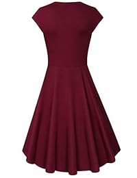 Ckuvysq - Vestido de mujer cómodo con botones y mangas