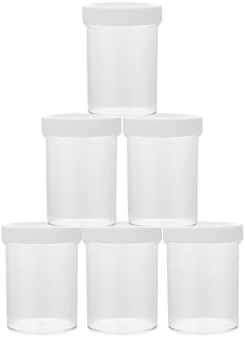 Loweryeah Plastic Bottle Transparent jar Wide-Mouth Bottle Storage Box White Cover Box 120ml