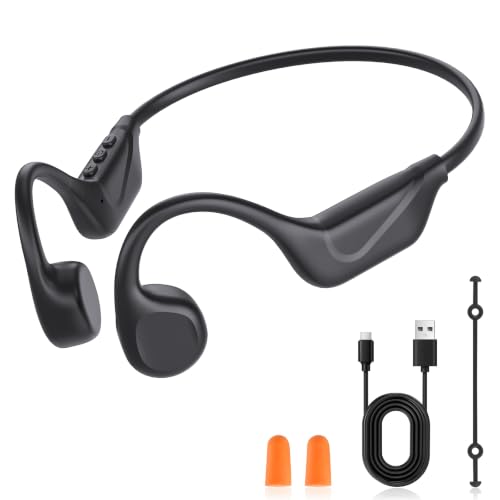 isightguard Bone Conduction Bluetooth 6.0 Headphones IPX5 Waterproof Open Ear Bone Conduction Earbuds, 10 Hours Battery Life, Wireless Bone Headset for Sports Cycling Running
