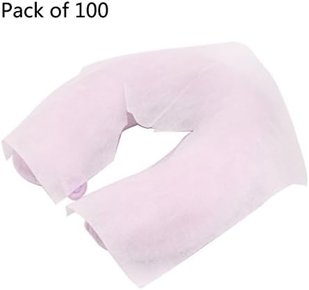 Queentools Medical Grade Disposable Headrest Covers- Soft, Comfortable, Non-Sticking Face - White-Pack of 100