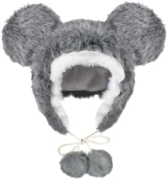 Faux Fur Earflap Hat Women Girls Fuzzy Bear Cap Cute Animal  display picture 1