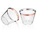 9 oz Rose Gold Rimmed Plastic Wine Glasses for Parties – 100 pack Clear Plastic Cups Match Your Rose Gold Party Decorations for Birthdays, Weddings, Bachelorette Party and Baby Shower