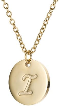 HUAN XUNGold Silver Initial Disc Necklace Best Jewelry Gifts for Mother Personalized Letter Pendant Initial Necklaces Jewelry Gifts for Women Girls