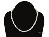 JYX Pearl AA Quality Classic White Cultured Freshwater Pearl Necklace Choker 16