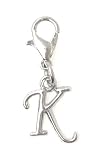 It's All About...You! Letter Initial Stainless Steel Clasp Clip on Charm Letter K 73K