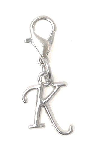 It's All About...You! Letter Initial Stainless Steel Clasp Clip on Charm Letter K 73K