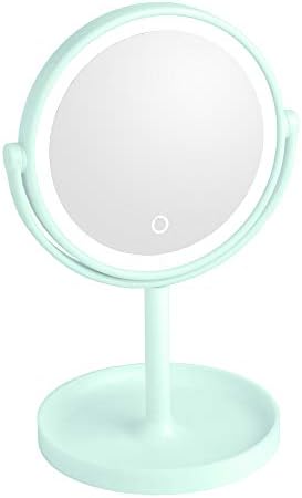 Illuminate Lightup Makeup Vanity Mirror for Kids & Teenage Girls, Circle Led Mirror with Touch Screen Dimmable Lights, Battery Powered Only (not Included)