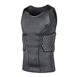 image for TUOYR TOUYR Men's Padded Compression Shirt and Pants Training Vest Sle