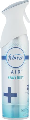 FEBREZE AIR MIST AIR FRESHENER SPRAY, ODOR-FIGHTING ROOM SPRAY, AIR FRESHENERS FOR HOME AND BATHROOM AND KITCHEN, AEROSOL CAN, HEAVY DUTY CRISP CLEAN SCENT, 8.8OZ, 1 COUNT