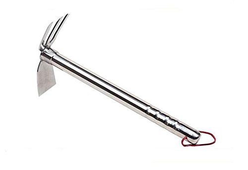 Mengbaobao MBB Stainless Steel Garden Hoe Rake Hand Tool Digging Weeding Seeding Cultivating Multipurpose - Thumbnail 2