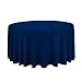 Gee Di Moda Round Tablecloth - 120 Inch Navy Blue Round Table Cloth for 60 to 96 Inch Round Tables - Heavy Duty Washable Fabric - for Buffet Table, Holiday Party, Dinner, Wedding & Baby Shower