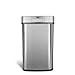 Ninestars DZT-50-28BR Automatic Touchless Motion Sensor Rectangular Trash Can, Black Top, 13 Gal. 49 L., Brush