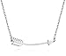 Lazycat Silver Arrow Pendant Cupid Arrow Long Arrow Pendant bar Necklace Jewelry