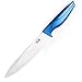 Vos Ceramic Kitchen Utility Paring Knife - 5” Inch Chef Zirconia Blade with Sheath - Blue