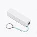 White Perfume Universal 2600mAh USB Port Battery Charger Portable External Emergency Power Bank with Key Ring for iPhone4 4s 5 Blackberry Samsung iPod Smart Phone